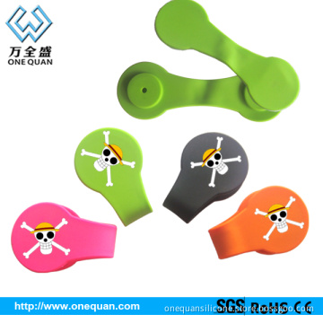 Lazy silicone magnetic mobile phone car holder